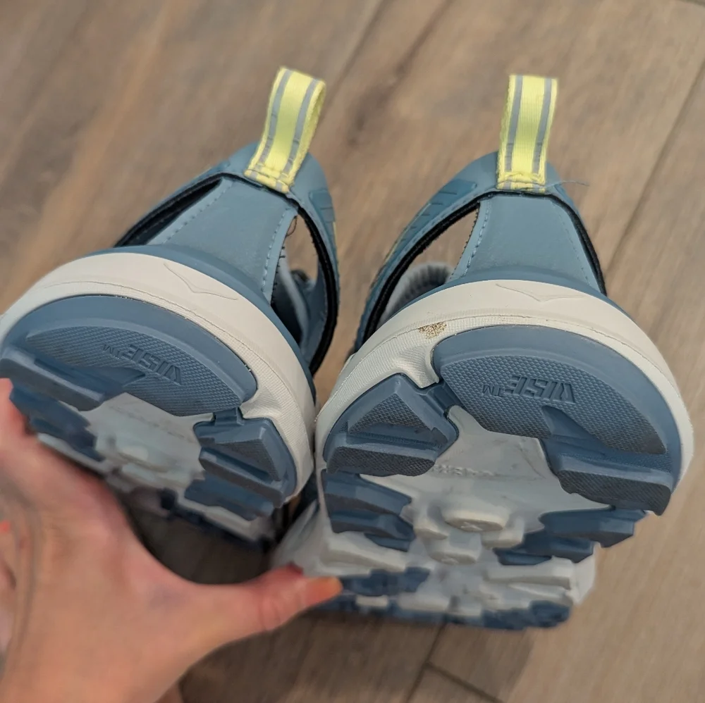 Hoka One One women Hopara 7.5 Blue Trail Hiking Sandals Water - Picture 9 of 10